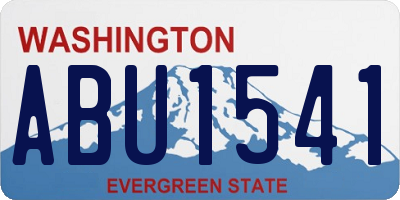 WA license plate ABU1541