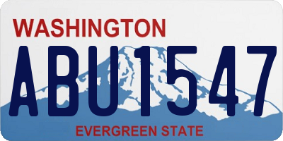WA license plate ABU1547