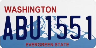 WA license plate ABU1551