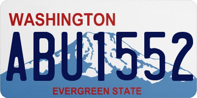 WA license plate ABU1552