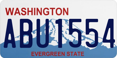 WA license plate ABU1554