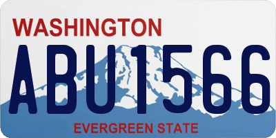WA license plate ABU1566