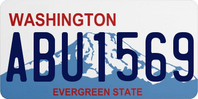 WA license plate ABU1569