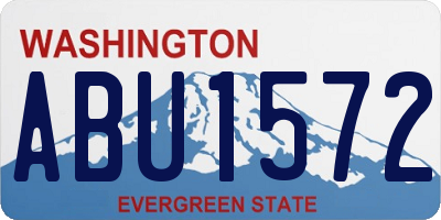 WA license plate ABU1572