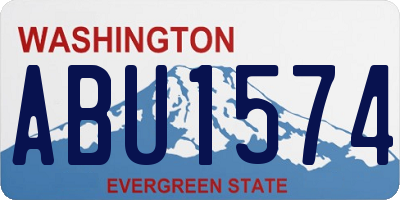 WA license plate ABU1574