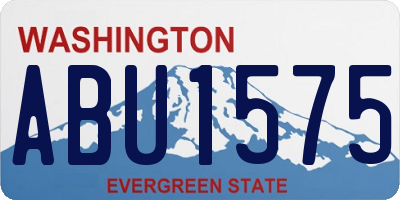 WA license plate ABU1575
