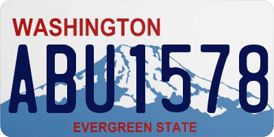 WA license plate ABU1578