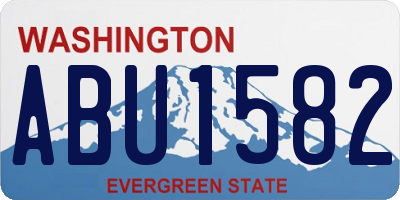 WA license plate ABU1582