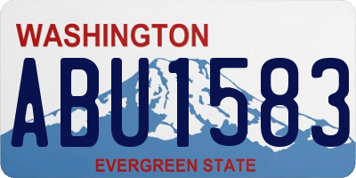 WA license plate ABU1583