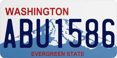 WA license plate ABU1586