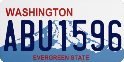 WA license plate ABU1596