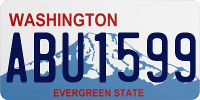 WA license plate ABU1599