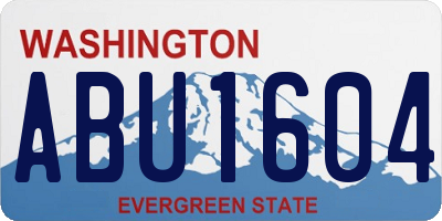 WA license plate ABU1604