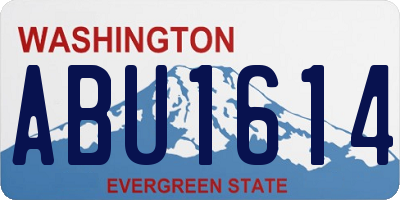 WA license plate ABU1614