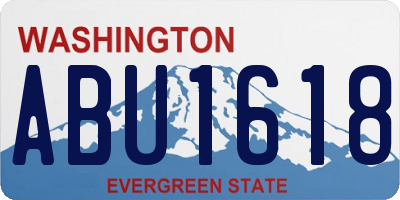 WA license plate ABU1618