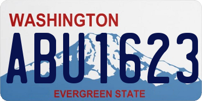 WA license plate ABU1623