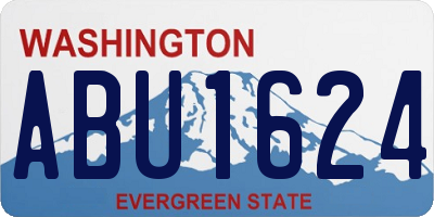 WA license plate ABU1624