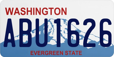 WA license plate ABU1626