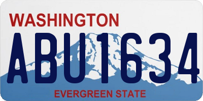 WA license plate ABU1634