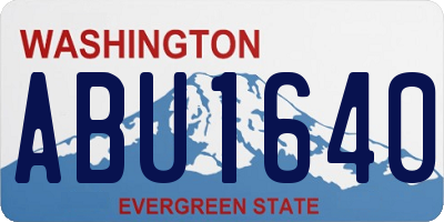 WA license plate ABU1640