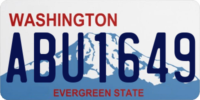WA license plate ABU1649