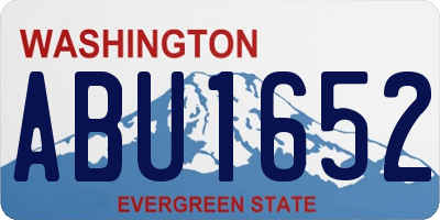 WA license plate ABU1652
