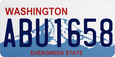 WA license plate ABU1658