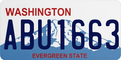 WA license plate ABU1663