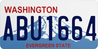 WA license plate ABU1664