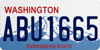 WA license plate ABU1665