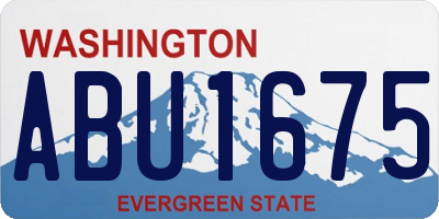 WA license plate ABU1675
