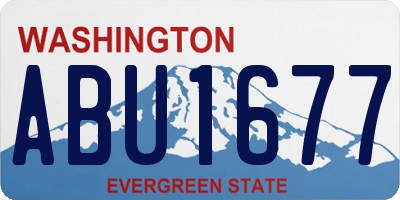WA license plate ABU1677