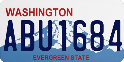 WA license plate ABU1684