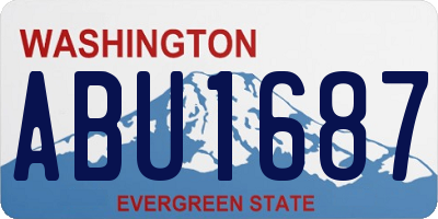 WA license plate ABU1687