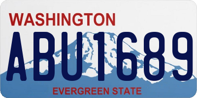 WA license plate ABU1689