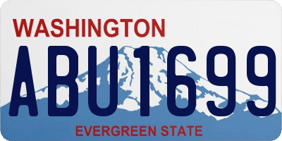 WA license plate ABU1699