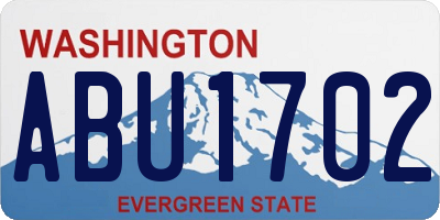 WA license plate ABU1702