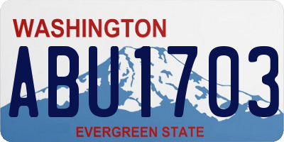 WA license plate ABU1703