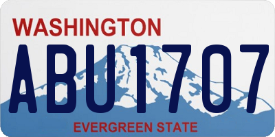 WA license plate ABU1707