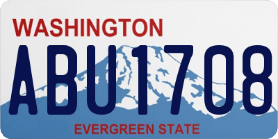 WA license plate ABU1708