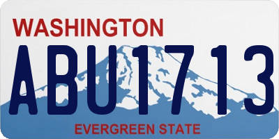 WA license plate ABU1713