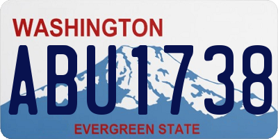 WA license plate ABU1738
