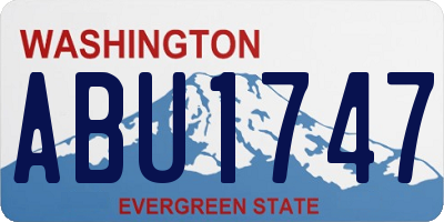 WA license plate ABU1747