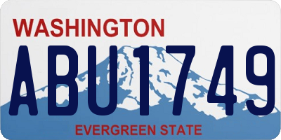 WA license plate ABU1749