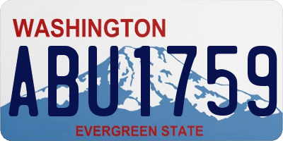 WA license plate ABU1759