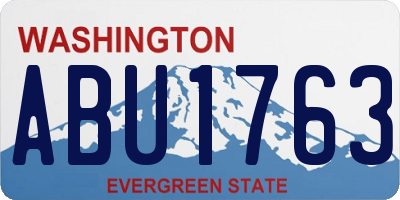 WA license plate ABU1763