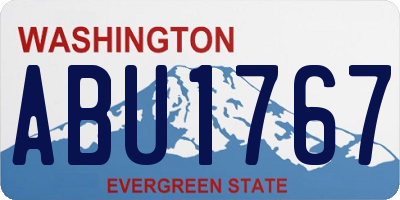 WA license plate ABU1767