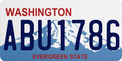 WA license plate ABU1786
