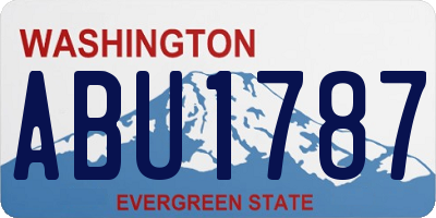 WA license plate ABU1787