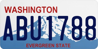 WA license plate ABU1788